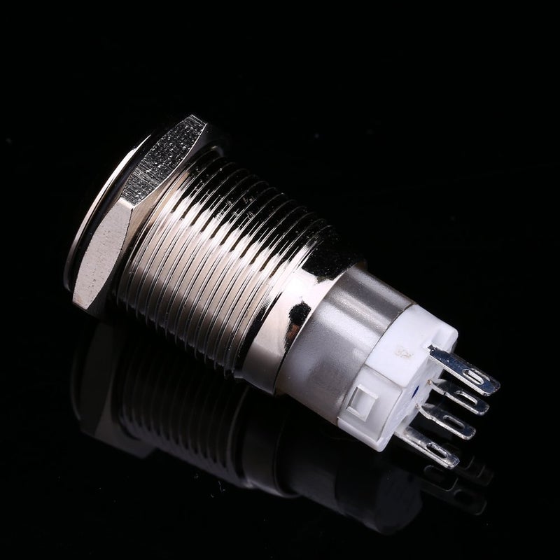 Metal 16mm Latching Push Power Button 12V 1NO 1NC For Car Accessories - Image 3
